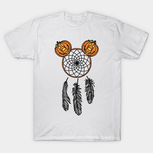 Pumpkin Dream Catcher T-Shirt by KimsCustomCrafts